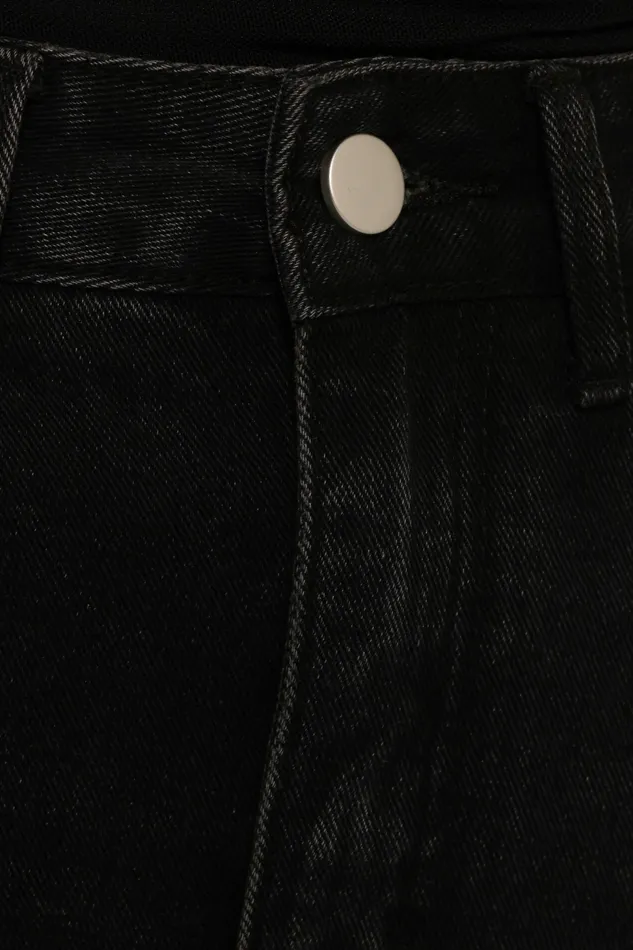 Women Petal and Pup Dana Denim Midi Skirt Black Wash Skirts