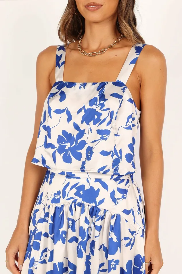 Women Petal and Pup Lulu Set Blue Floral Matching Sets