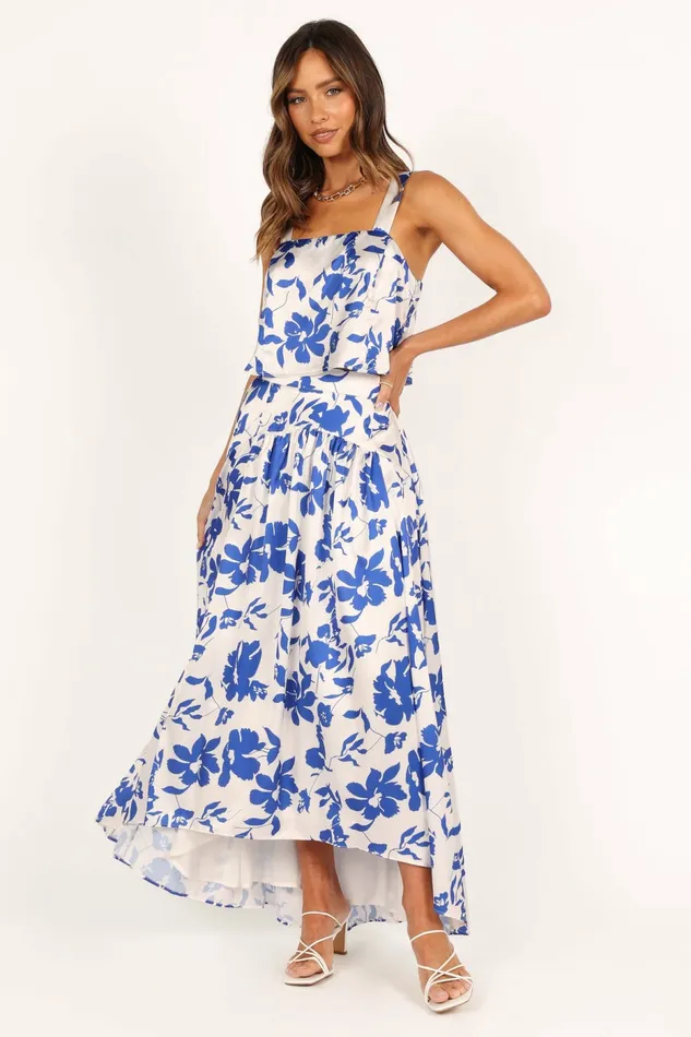 Women Petal and Pup Lulu Set Blue Floral Matching Sets