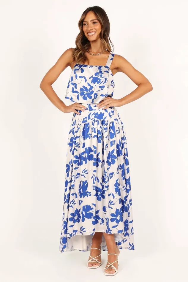 Women Petal and Pup Lulu Set Blue Floral Matching Sets