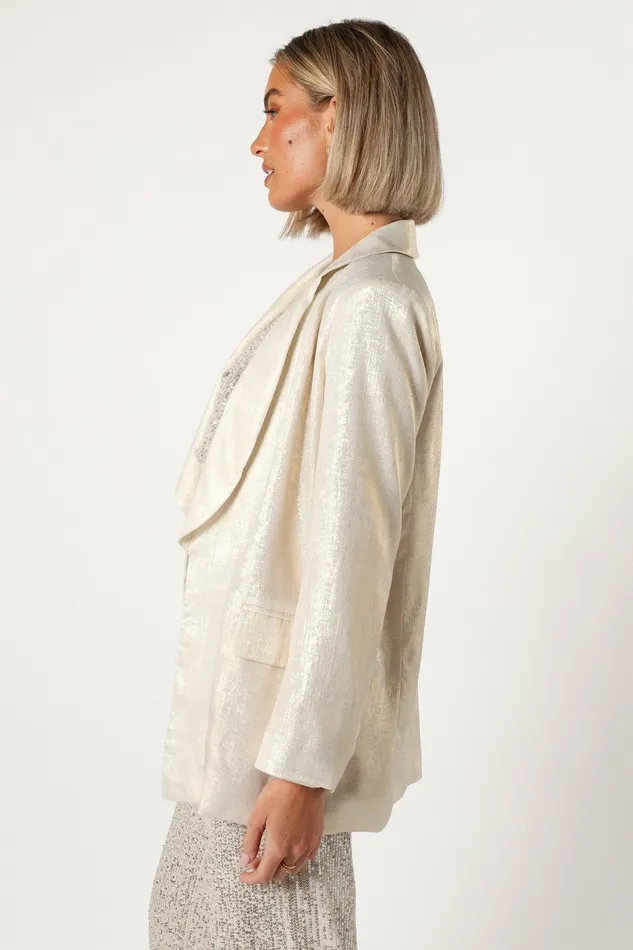 Women Petal and Pup Wren Blazer Cream Jackets and Coats