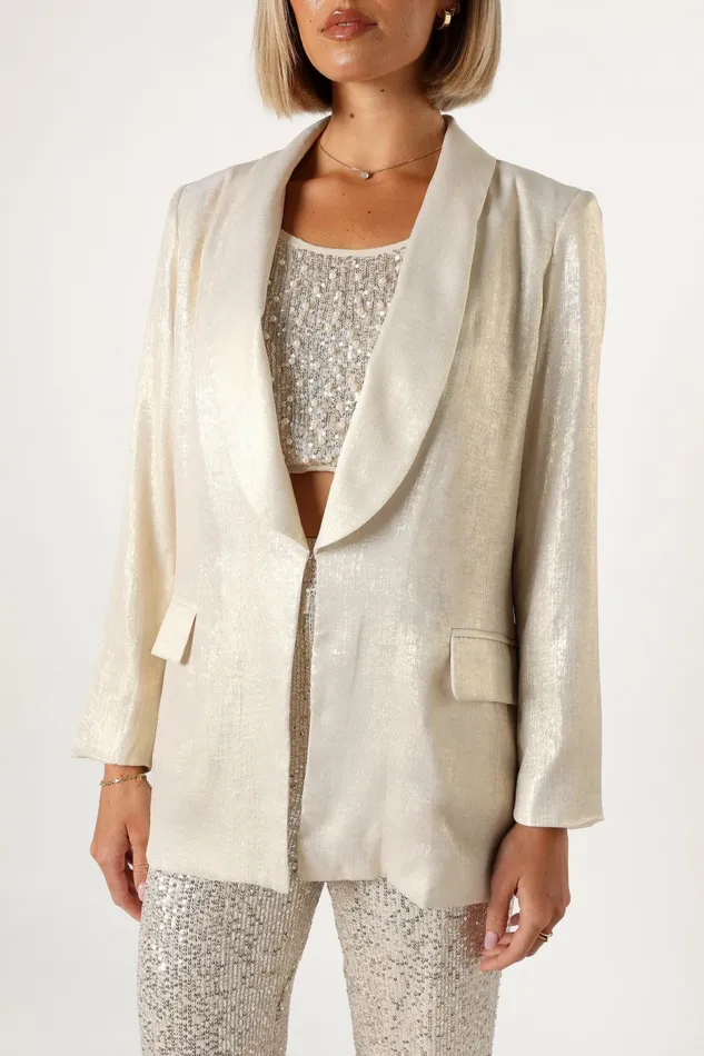 Women Petal and Pup Wren Blazer Cream Jackets and Coats