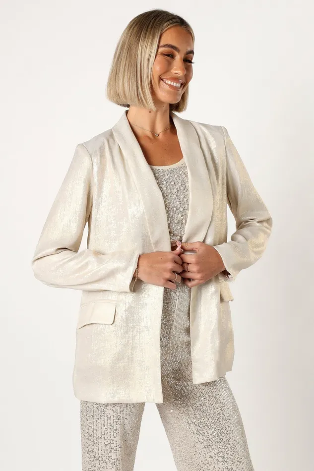 Women Petal and Pup Wren Blazer Cream Jackets and Coats