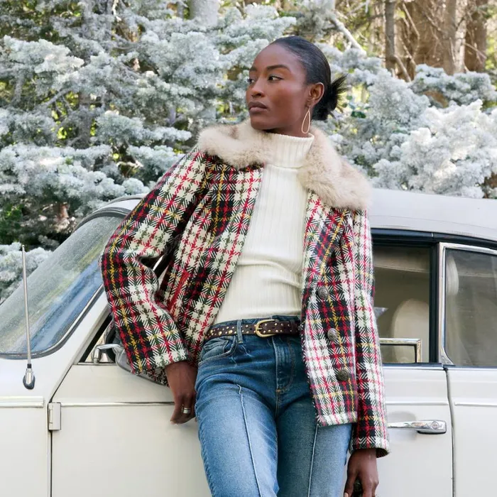 Women Plaid Alpenhorn Coat Petite Plaid Sundance Catalog Petite Styles