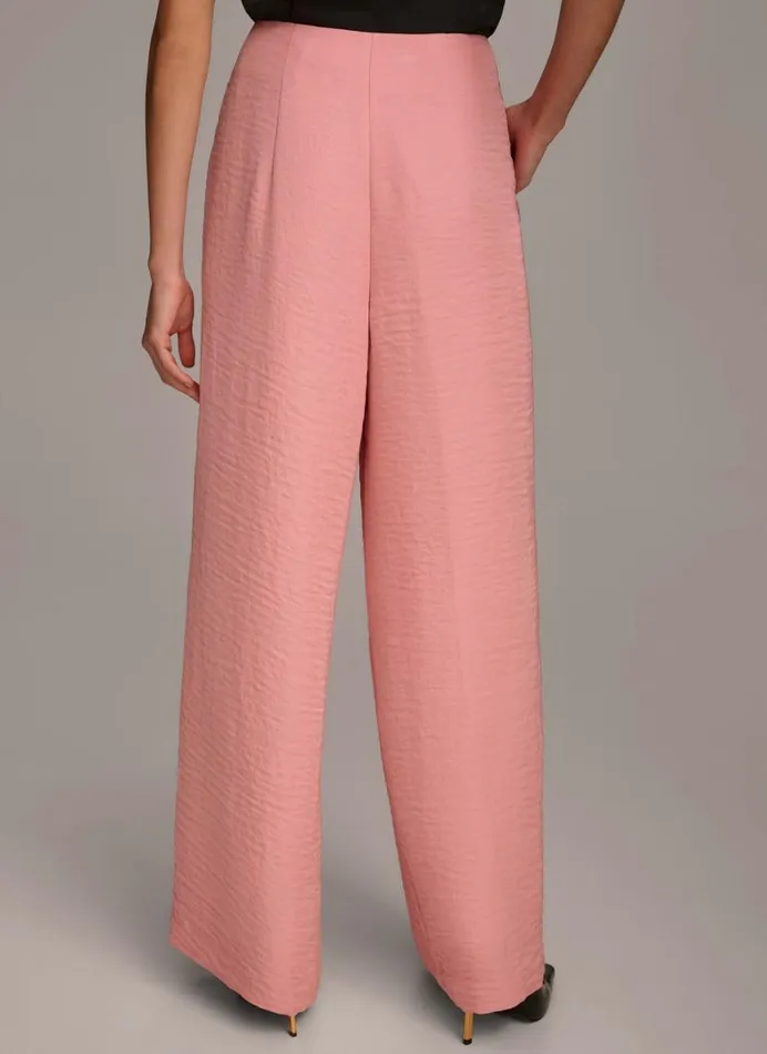 Women PLEATED WIDE LEG PANT Tourmaline Donna Karan New York Pants