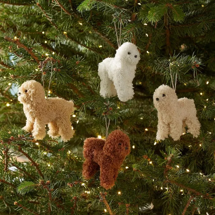 Women Poodles On Parade Ornament Set Sundance Catalog Decor