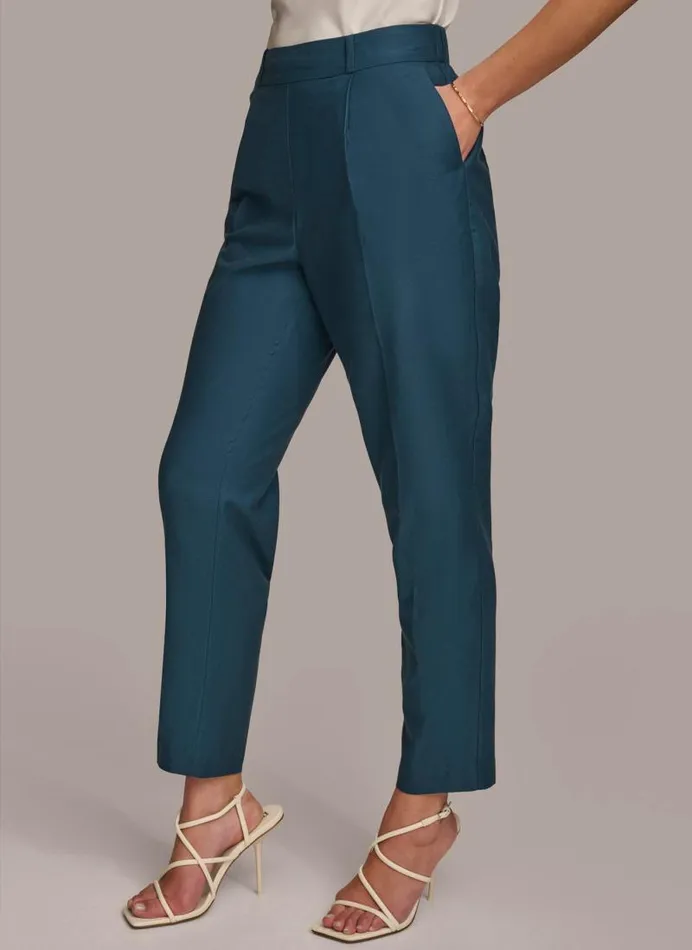 Women PULL ON TROUSER WITH PLEATS Tide Navy Donna Karan New York Pants Women PULL ON TROUSER WITH PLEATS Tide Navy Donna Karan New York Pants