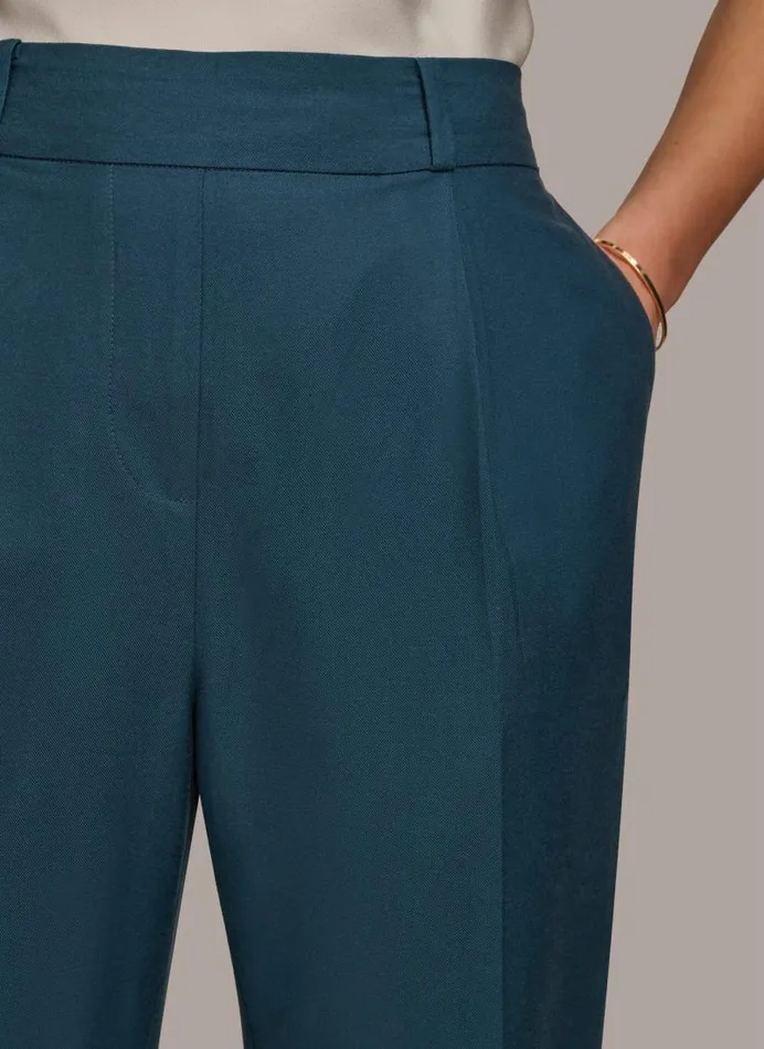 Women PULL ON TROUSER WITH PLEATS Tide Navy Donna Karan New York Pants Women PULL ON TROUSER WITH PLEATS Tide Navy Donna Karan New York Pants