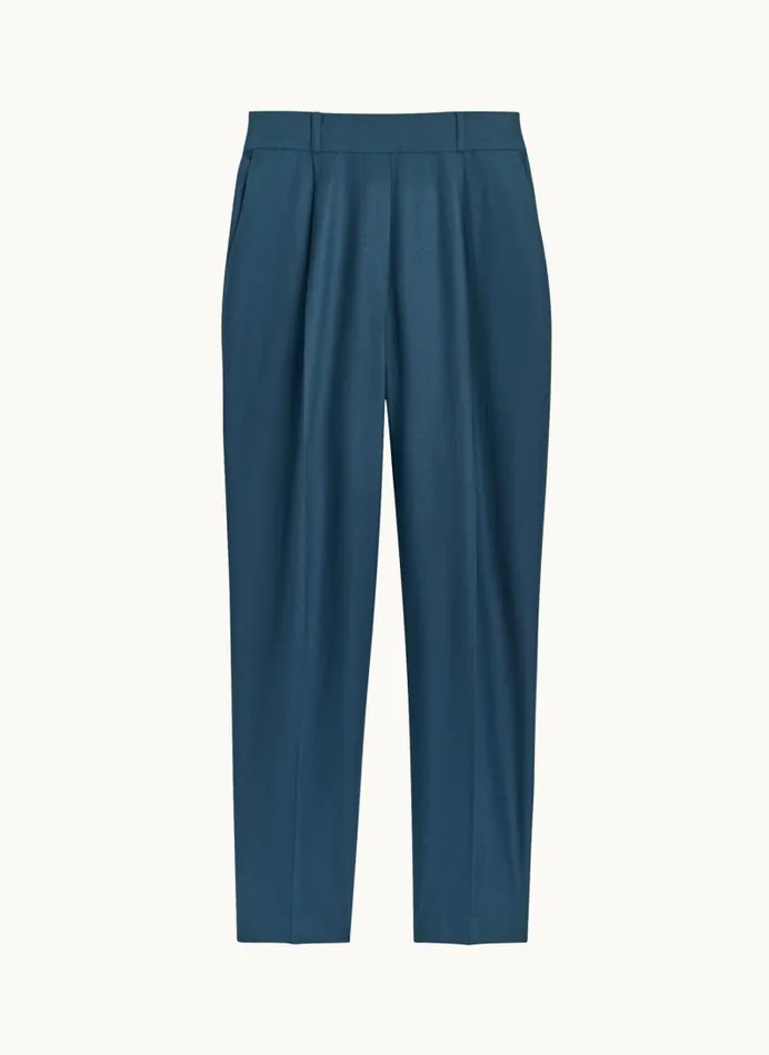 Women PULL ON TROUSER WITH PLEATS Tide Navy Donna Karan New York Pants Women PULL ON TROUSER WITH PLEATS Tide Navy Donna Karan New York Pants