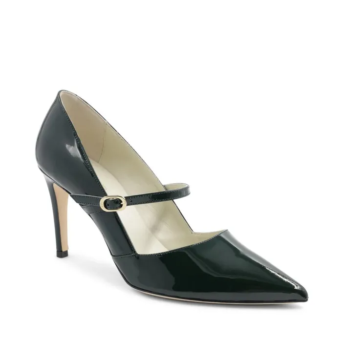 Women Pumps Bruno Magli Gemma MaryJane Leather Pump 8211 Emerald Patent