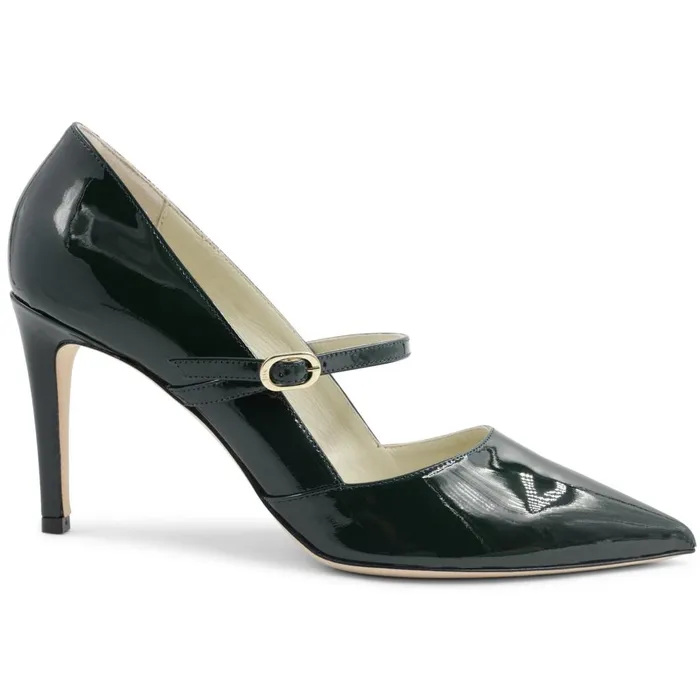 Women Pumps Bruno Magli Gemma MaryJane Leather Pump 8211 Emerald Patent