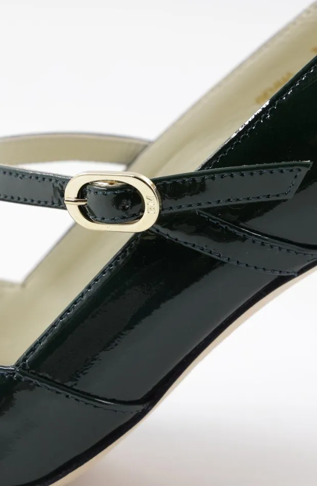 Women Pumps Bruno Magli Gemma MaryJane Leather Pump 8211 Emerald Patent