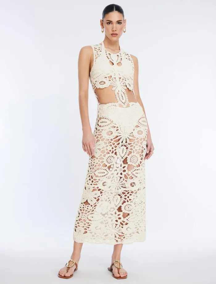 Women Rafaela Crochet Dress Natural BCBG Dresses