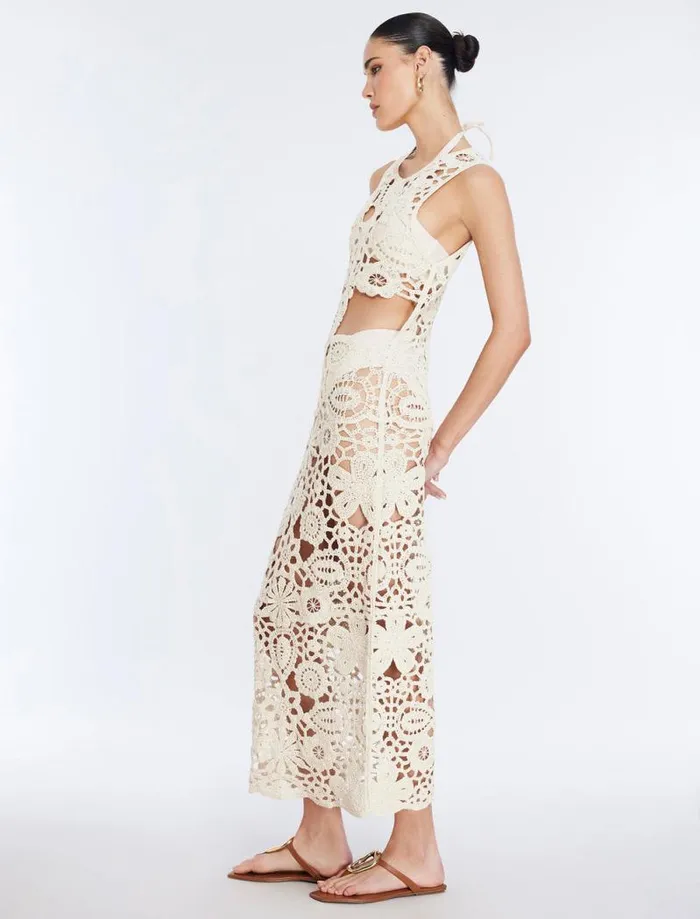 Women Rafaela Crochet Dress Natural BCBG Dresses