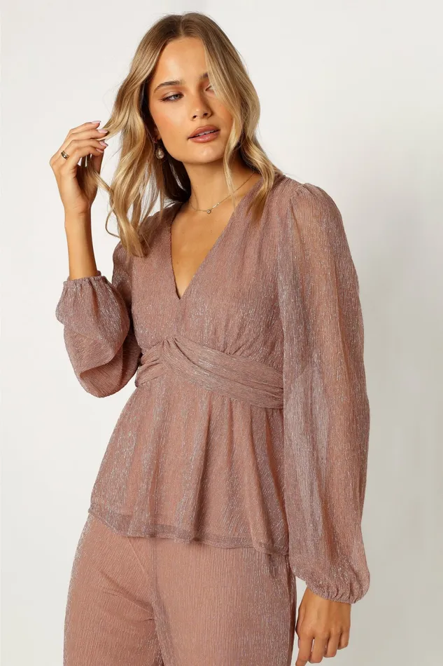 Women Ramona Long Sleeve Top Rose Tops Petal and Pup