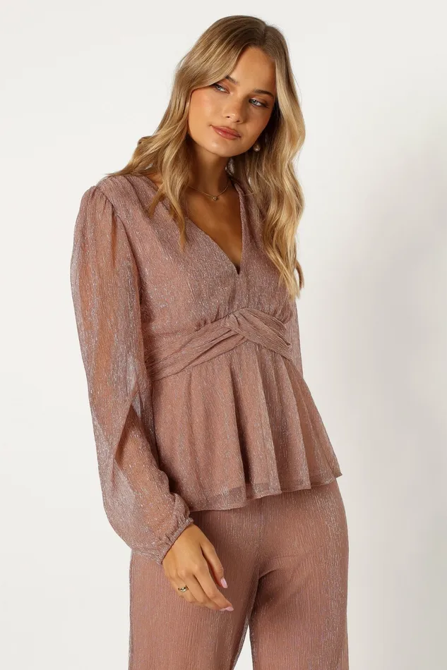Women Ramona Long Sleeve Top Rose Tops Petal and Pup