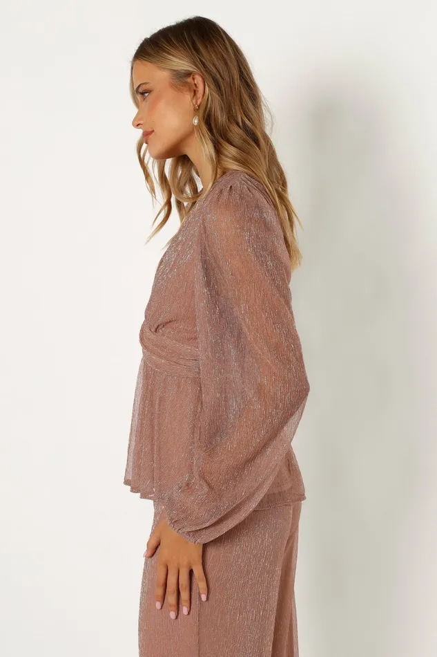 Women Ramona Long Sleeve Top Rose Tops Petal and Pup