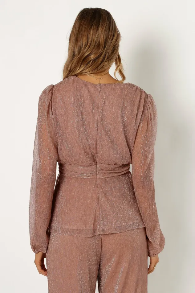 Women Ramona Long Sleeve Top Rose Tops Petal and Pup