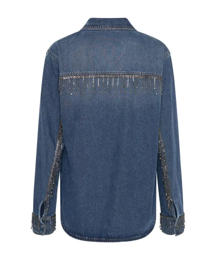 Women RAZZLE DAZZLE WESTERN SHIRT One Teaspoon Denim Shirts Women RAZZLE DAZZLE WESTERN SHIRT One Teaspoon Denim Shirts