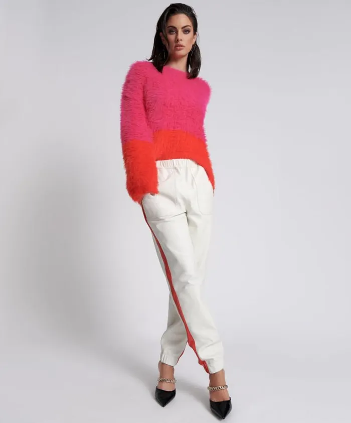 Women RED LINE LEATHER TRACK PANTS One Teaspoon Bottoms Women RED LINE LEATHER TRACK PANTS One Teaspoon Bottoms