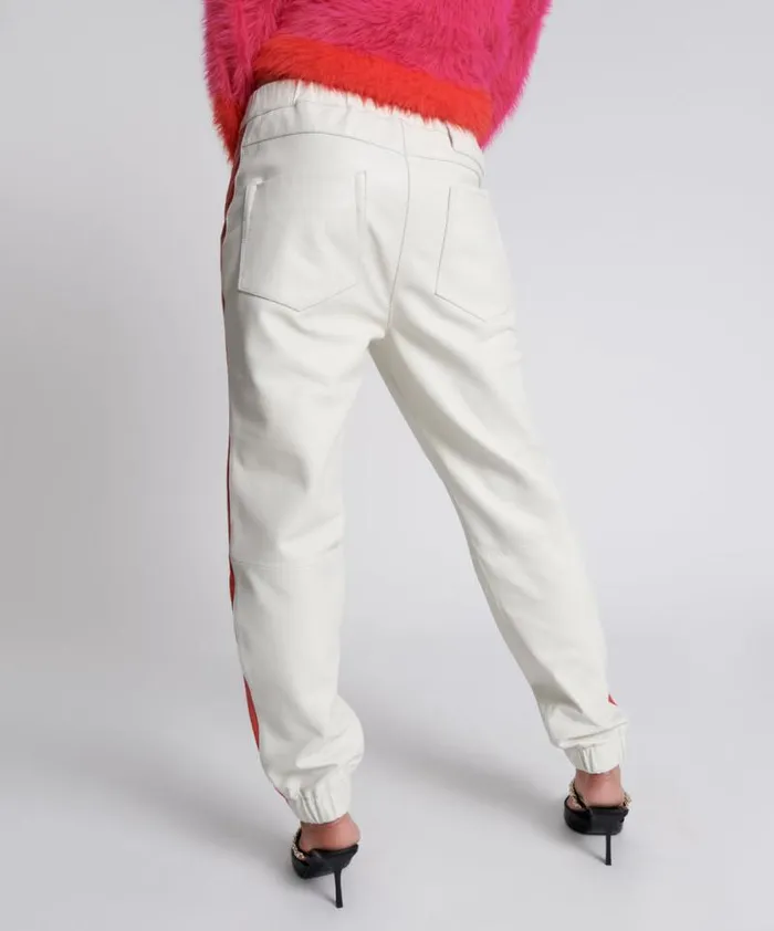 Women RED LINE LEATHER TRACK PANTS One Teaspoon Bottoms Women RED LINE LEATHER TRACK PANTS One Teaspoon Bottoms