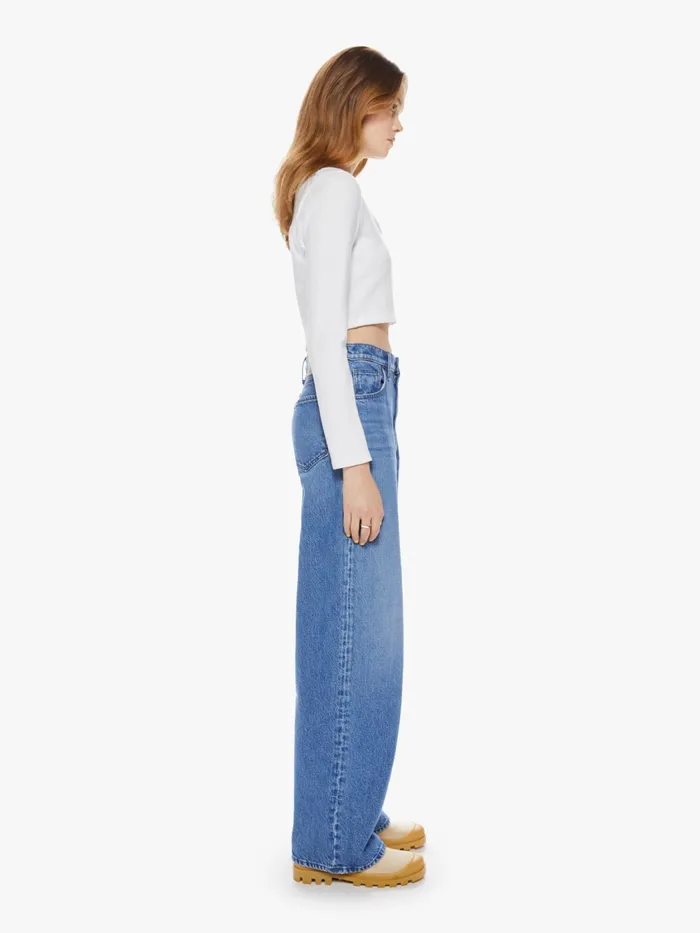 Women Relaxed Mother Denim SNACKS The Yummy Puddle Blue