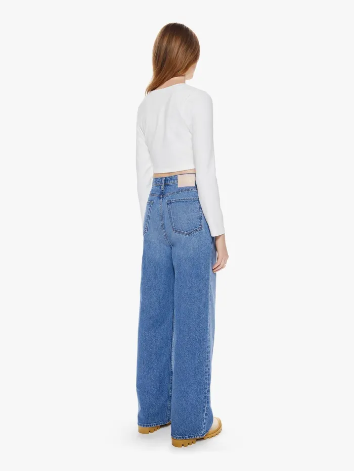 Women Relaxed Mother Denim SNACKS The Yummy Puddle Blue