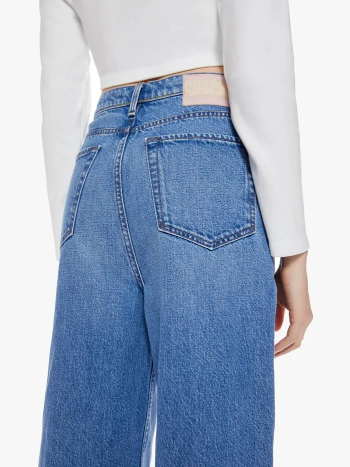 Women Relaxed Mother Denim SNACKS The Yummy Puddle Blue