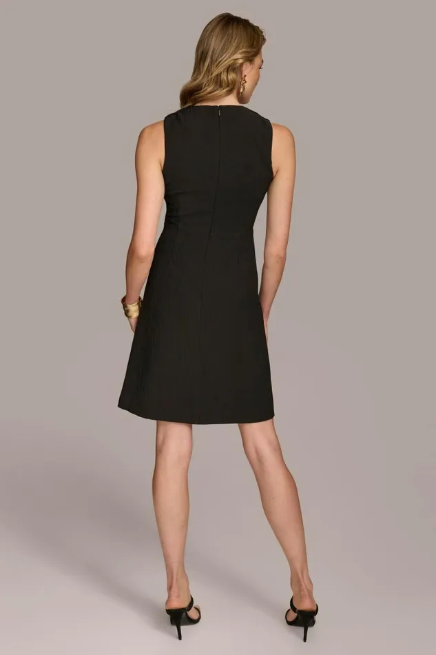 Women RIBBED DRESS WITH BUTTONS Black Donna Karan New York Dresses And Jumpsuits Women RIBBED DRESS WITH BUTTONS Black Donna Karan New York Dresses And Jumpsuits