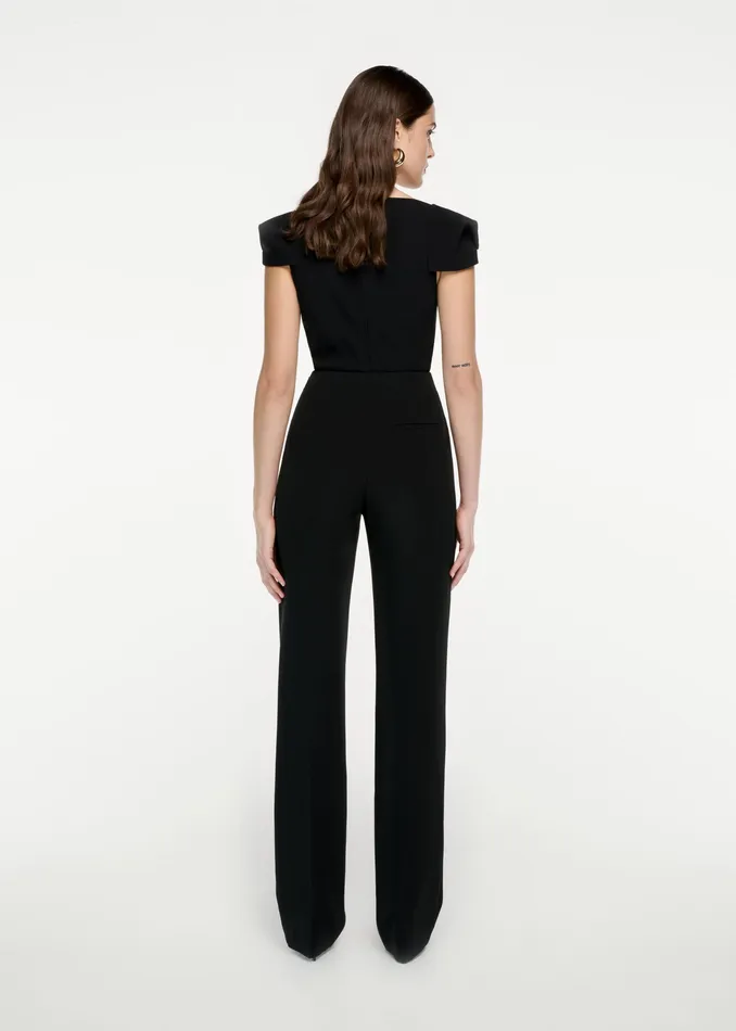 Women Roland Mouret Clothing Cap Sleeve Stretch Cady Top