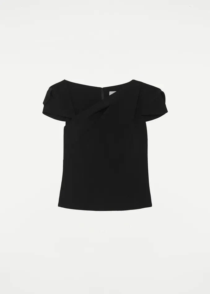 Women Roland Mouret Clothing Cap Sleeve Stretch Cady Top