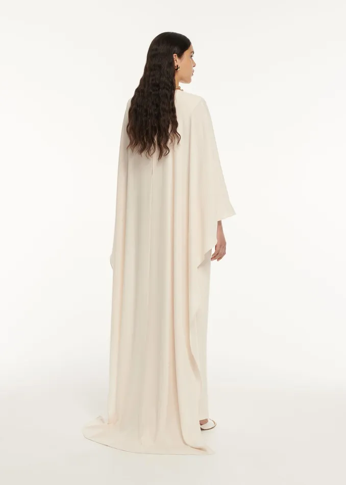 Women Roland Mouret Clothing Cape Satin Crepe Maxi Dress