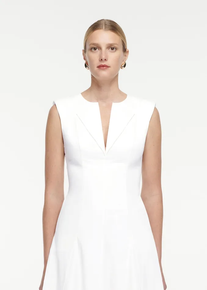 Women Roland Mouret Clothing Cotton Poplin Midi Dress