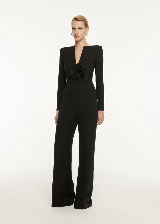 Women Roland Mouret Clothing Flower Detail Cady Top