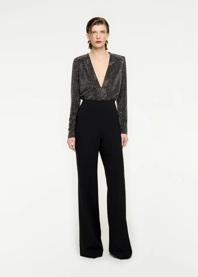 Women Roland Mouret Clothing Long Sleeve Diamante Top
