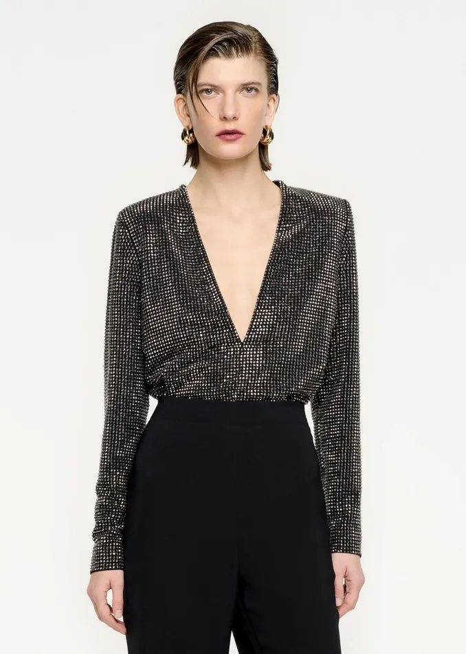 Women Roland Mouret Clothing Long Sleeve Diamante Top