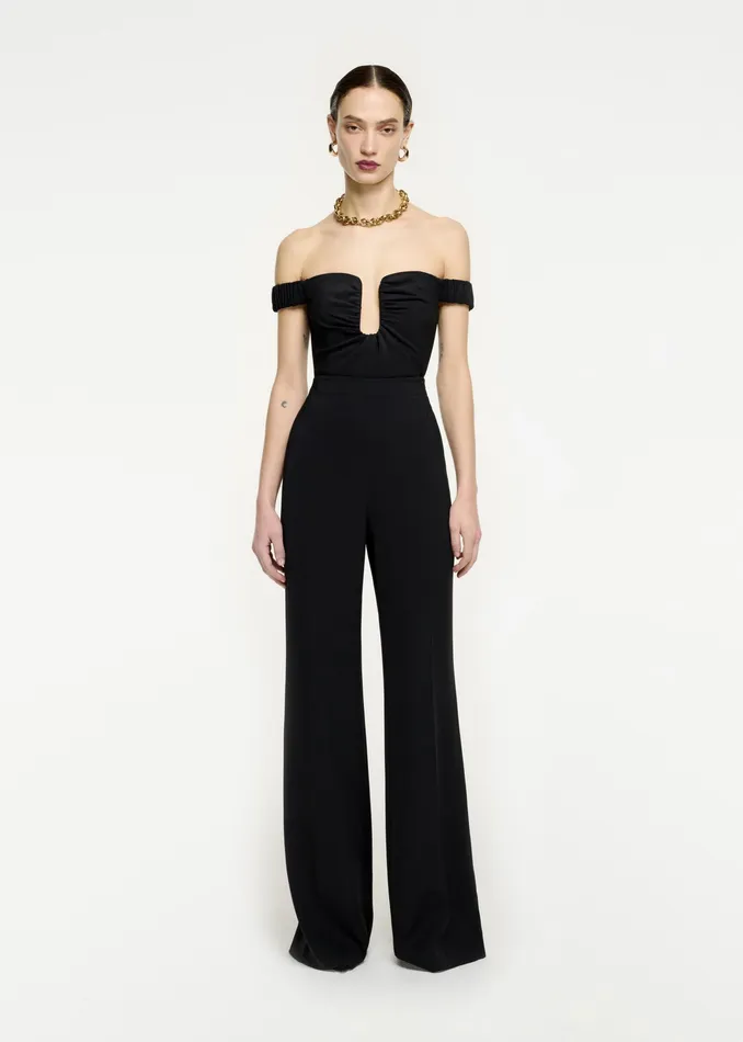 Women Roland Mouret Clothing Off The Shoulder Stretch Cady Top
