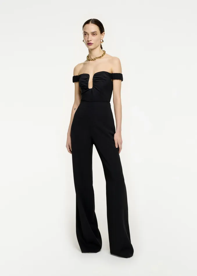 Women Roland Mouret Clothing Off The Shoulder Stretch Cady Top