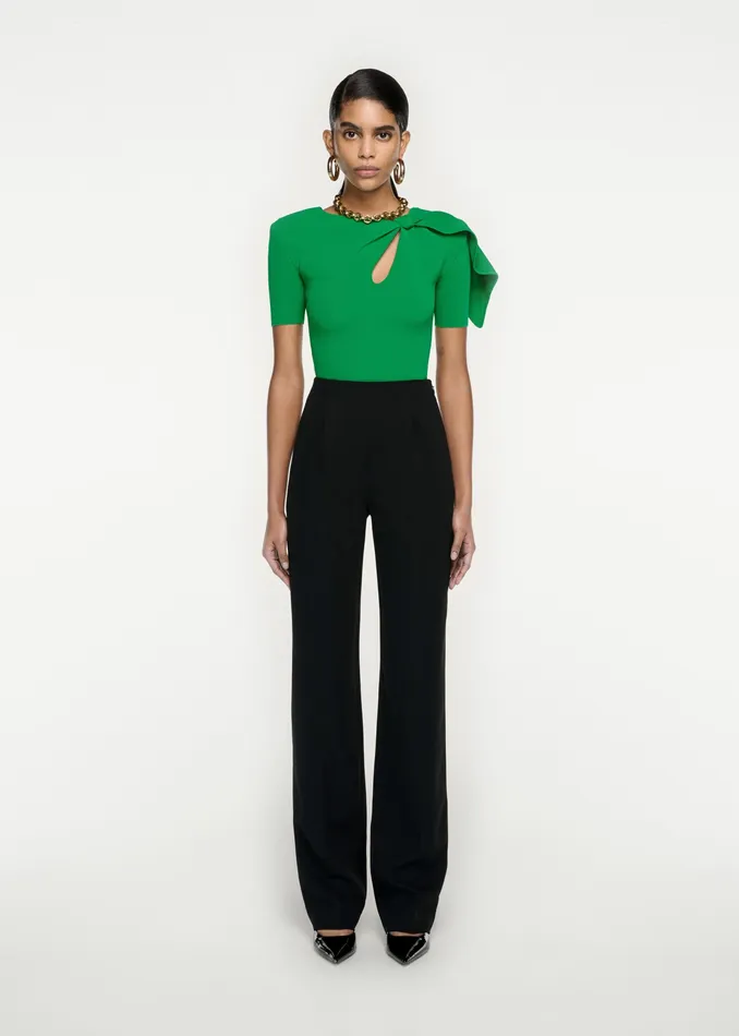 Women Roland Mouret Clothing Short Sleeve Knit Top