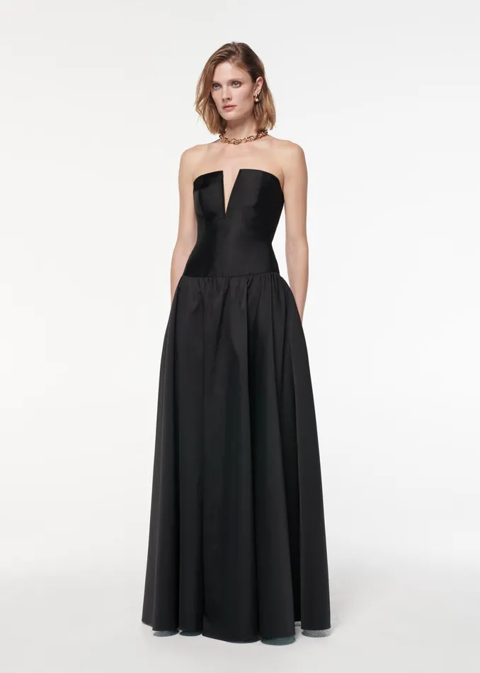 Women Roland Mouret Clothing Strapless Taffeta Gown