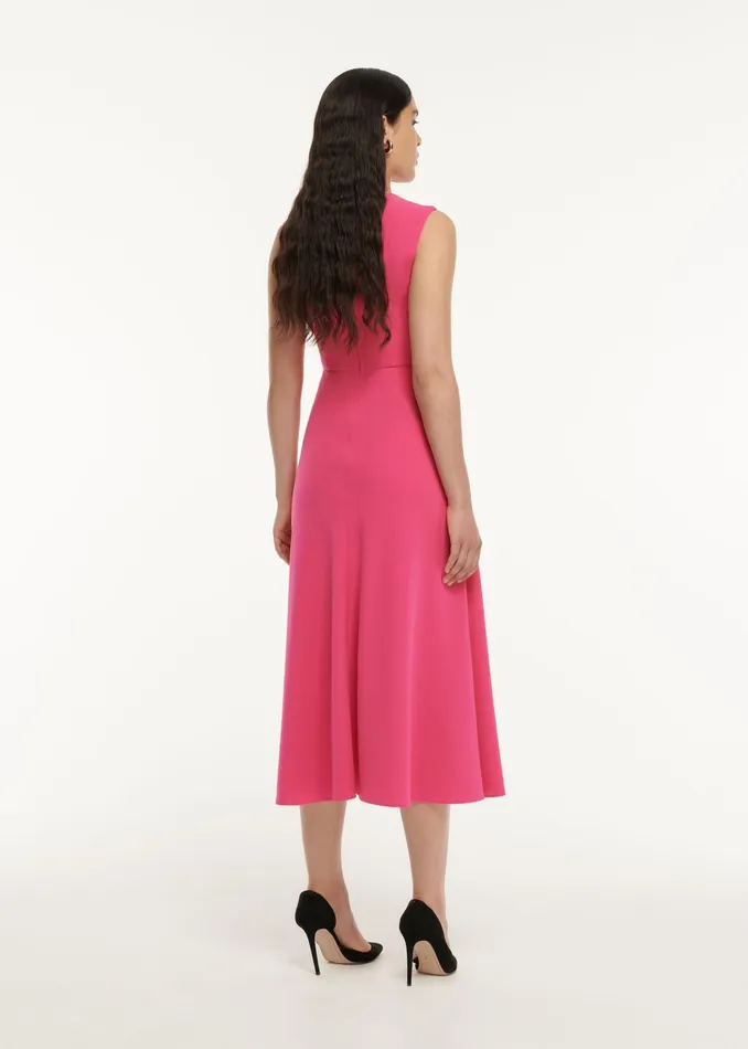 Women Roland Mouret Clothing Stretch Cady Drape Detail Midi Dress