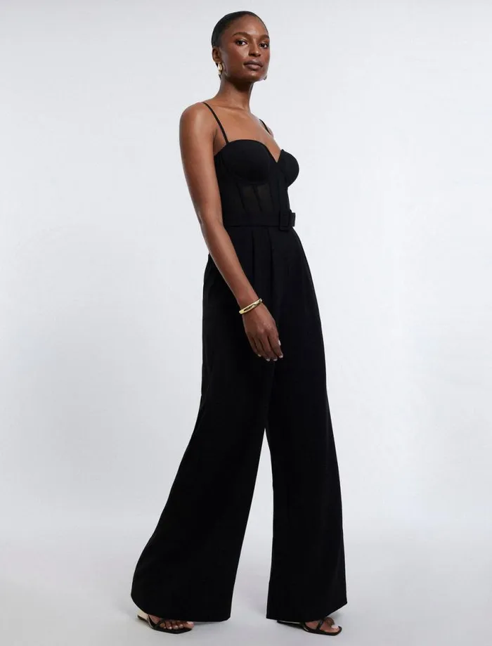 Women Roosevelt Bustier Jumpsuit Black BCBG Dresses Women Roosevelt Bustier Jumpsuit Black BCBG Dresses