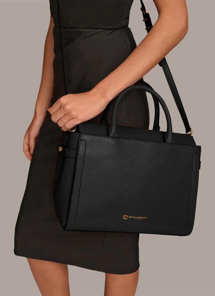 Women ROSLYN SATCHEL Black Donna Karan New York Crossbodies And Satchels