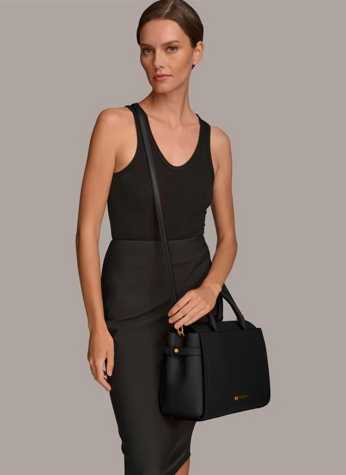 Women ROSLYN SATCHEL Black Donna Karan New York Crossbodies And Satchels