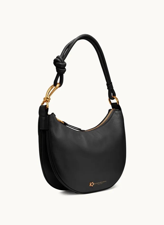 Women ROSLYN SMALL HOBO Blackgold Donna Karan New York Shoulder And Hobo Bags Women ROSLYN SMALL HOBO Blackgold Donna Karan New York Shoulder And Hobo Bags