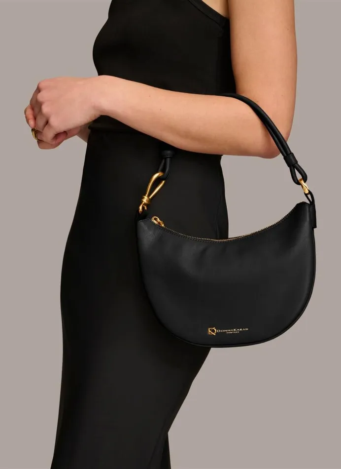 Women ROSLYN SMALL HOBO Blackgold Donna Karan New York Shoulder And Hobo Bags Women ROSLYN SMALL HOBO Blackgold Donna Karan New York Shoulder And Hobo Bags