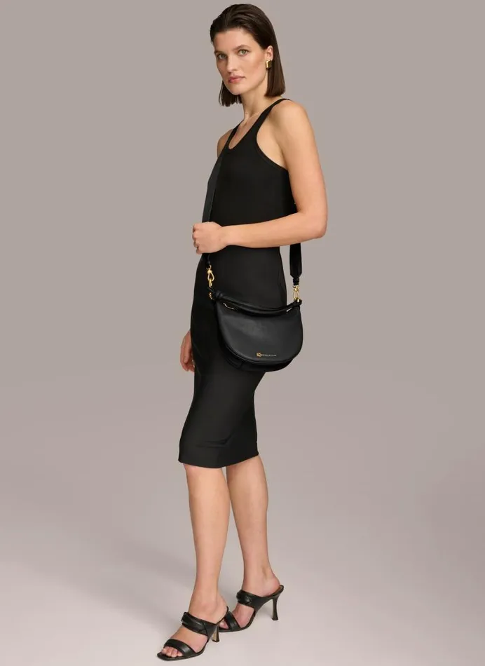 Women ROSLYN SMALL HOBO Blackgold Donna Karan New York Shoulder And Hobo Bags Women ROSLYN SMALL HOBO Blackgold Donna Karan New York Shoulder And Hobo Bags