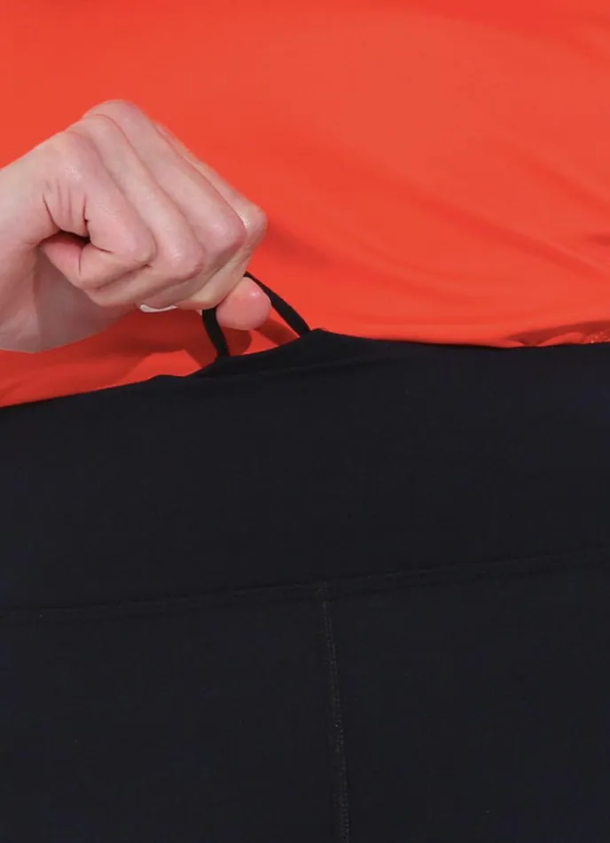Women Running Crop Black Dona Jo Leggings and Capris