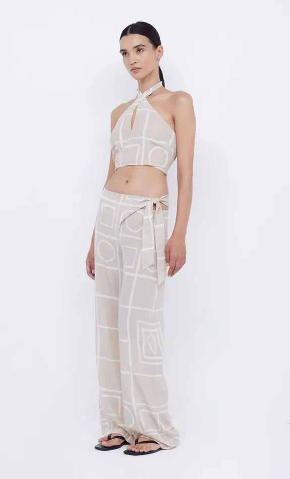 Women SALMA TIE PANT 8211 CHECKERS Bec Bridge Shorts Pants