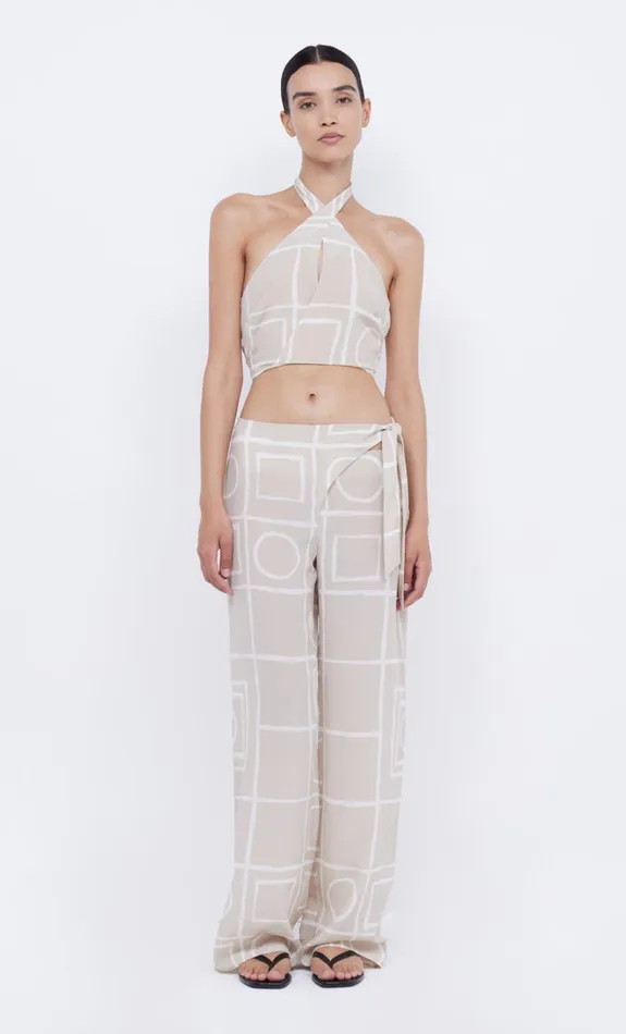 Women SALMA TIE PANT 8211 CHECKERS Bec Bridge Shorts Pants